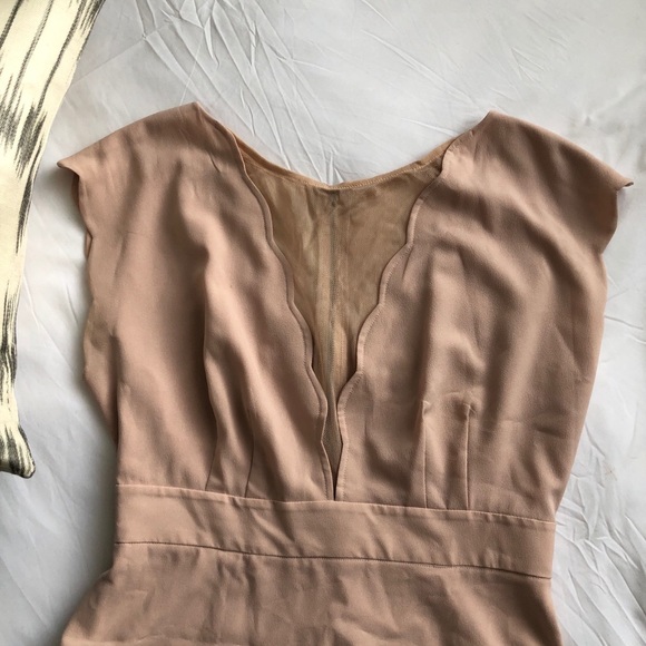 Blush Scalloped Dress - Picture 2 of 7